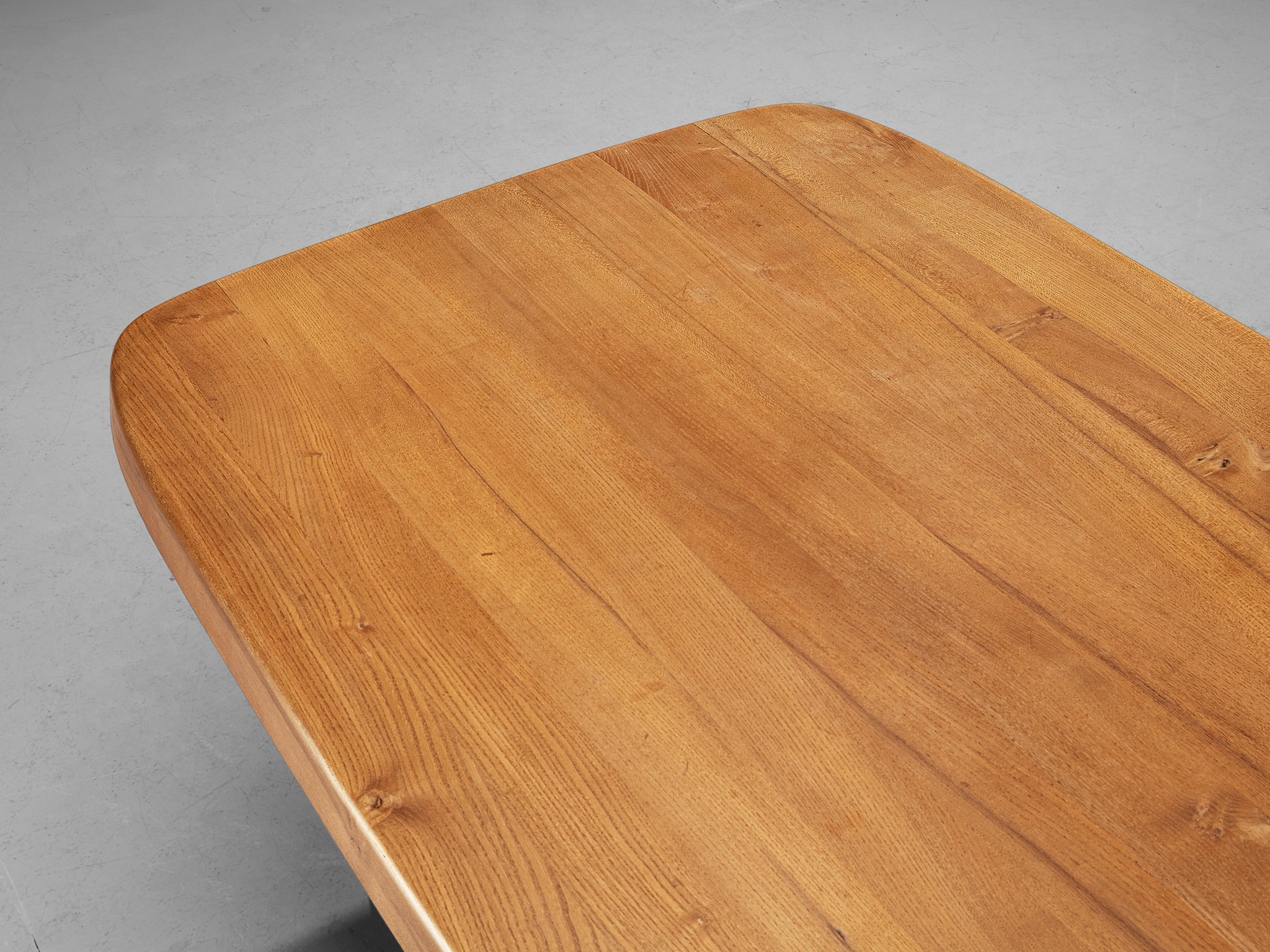 Early Pierre Chapo Dining Table Model 'Aban T35B' in Solid Elm