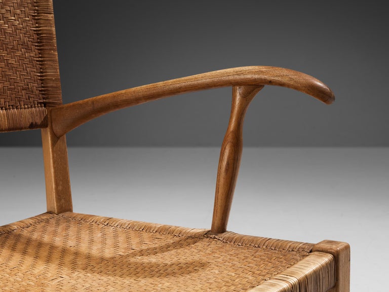 Dutch High Back Chair in Ash and Cane