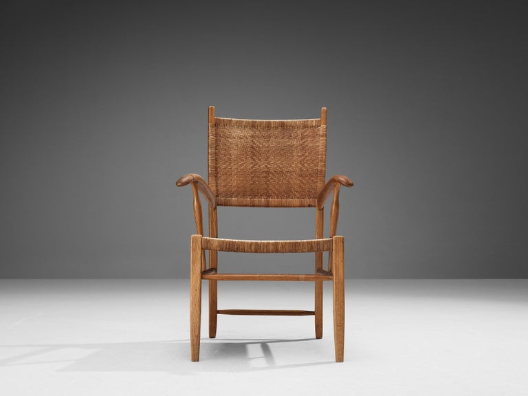 Dutch High Back Chair in Ash and Cane