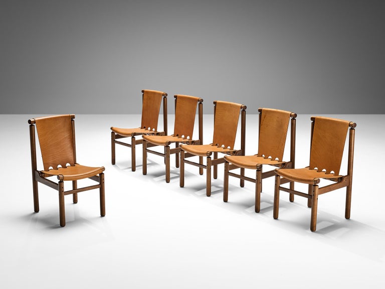 Ilmari Tapiovaara for La Permanente Mobili Cantù Set of Six Dining Chairs