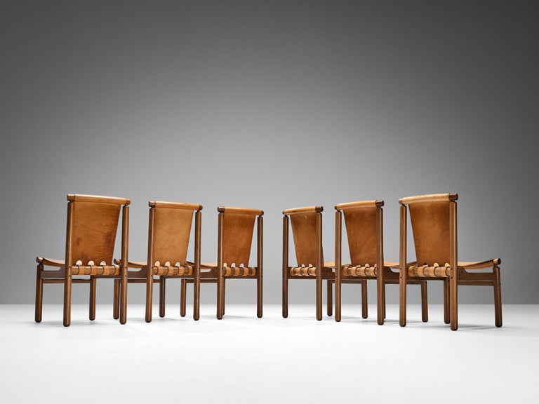 Ilmari Tapiovaara for La Permanente Mobili Cantù Set of Six Dining Chairs