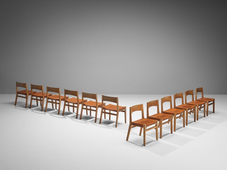 John Vedel Rieper for Källemo Set of Twelve Dining Chairs in Oak