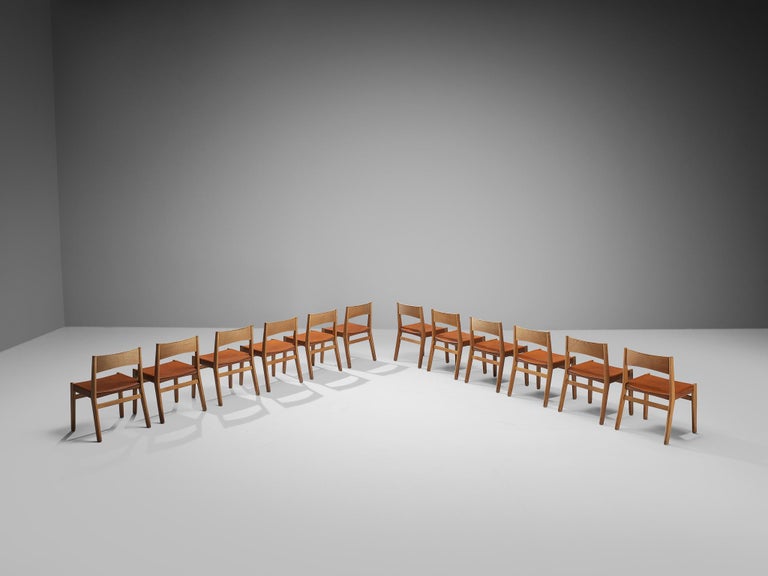 John Vedel Rieper for Källemo Set of Twelve Dining Chairs in Oak