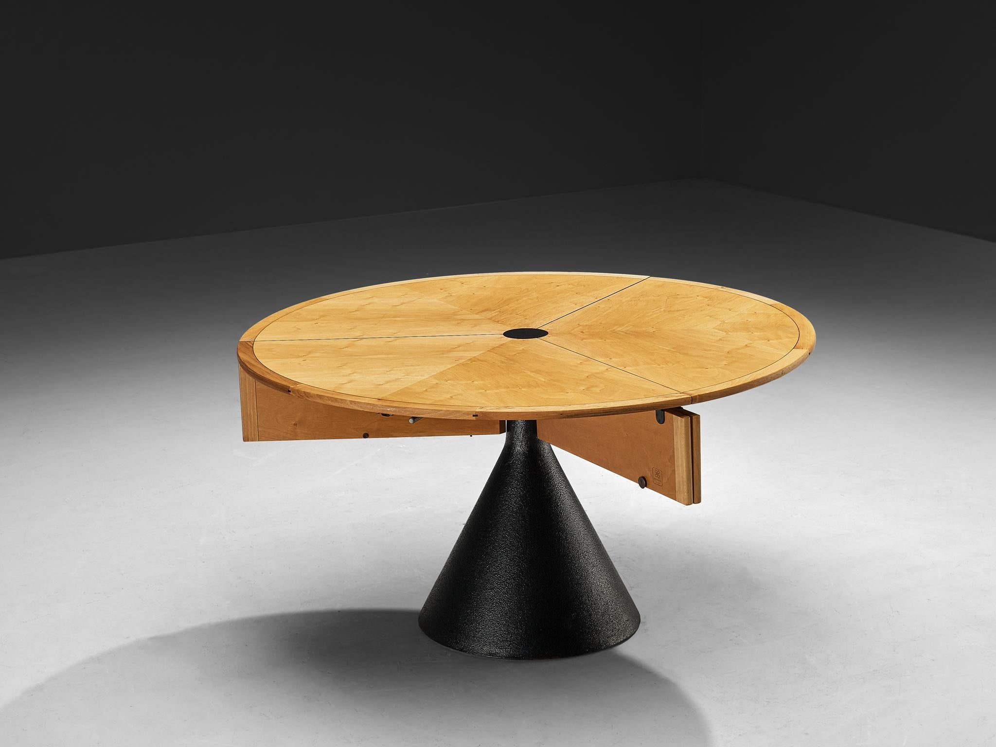 Francesco Fois for Bernini 'Click' Dining Table in Alder Wood and Steel