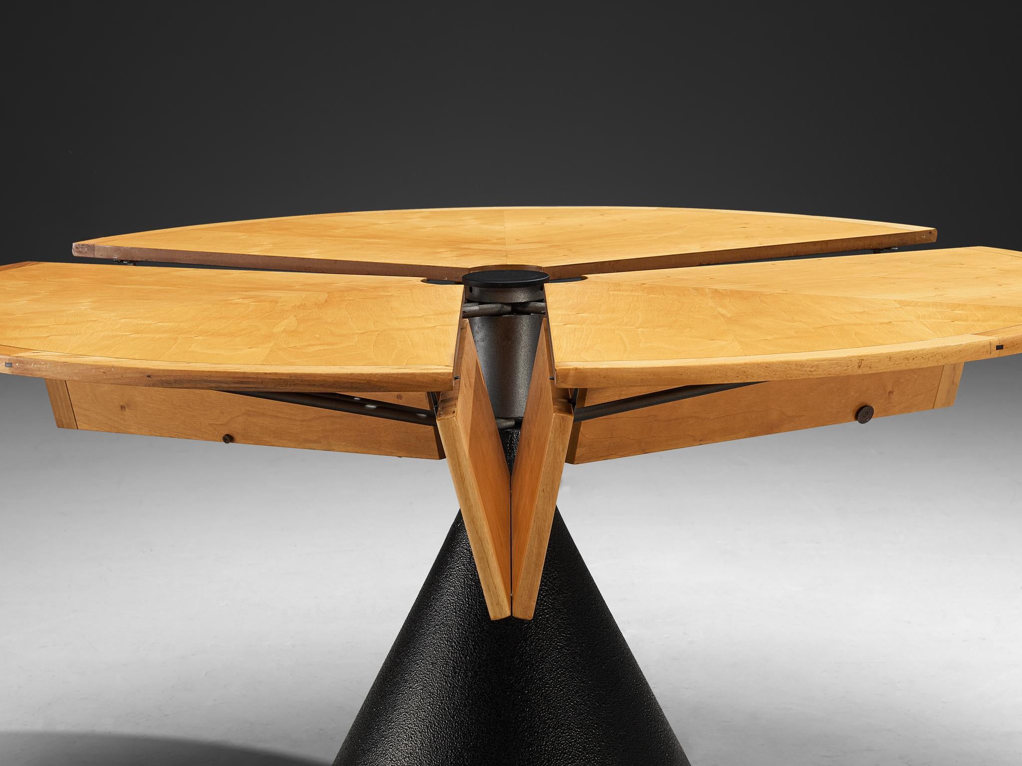 Francesco Fois for Bernini 'Click' Dining Table in Alder Wood and Steel