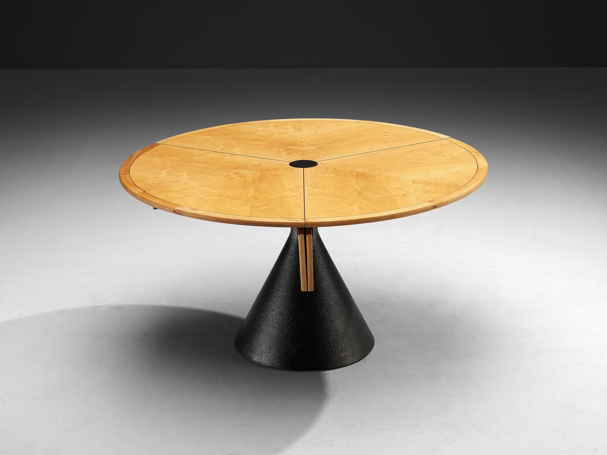 Francesco Fois for Bernini 'Click' Dining Table in Alder Wood and Steel