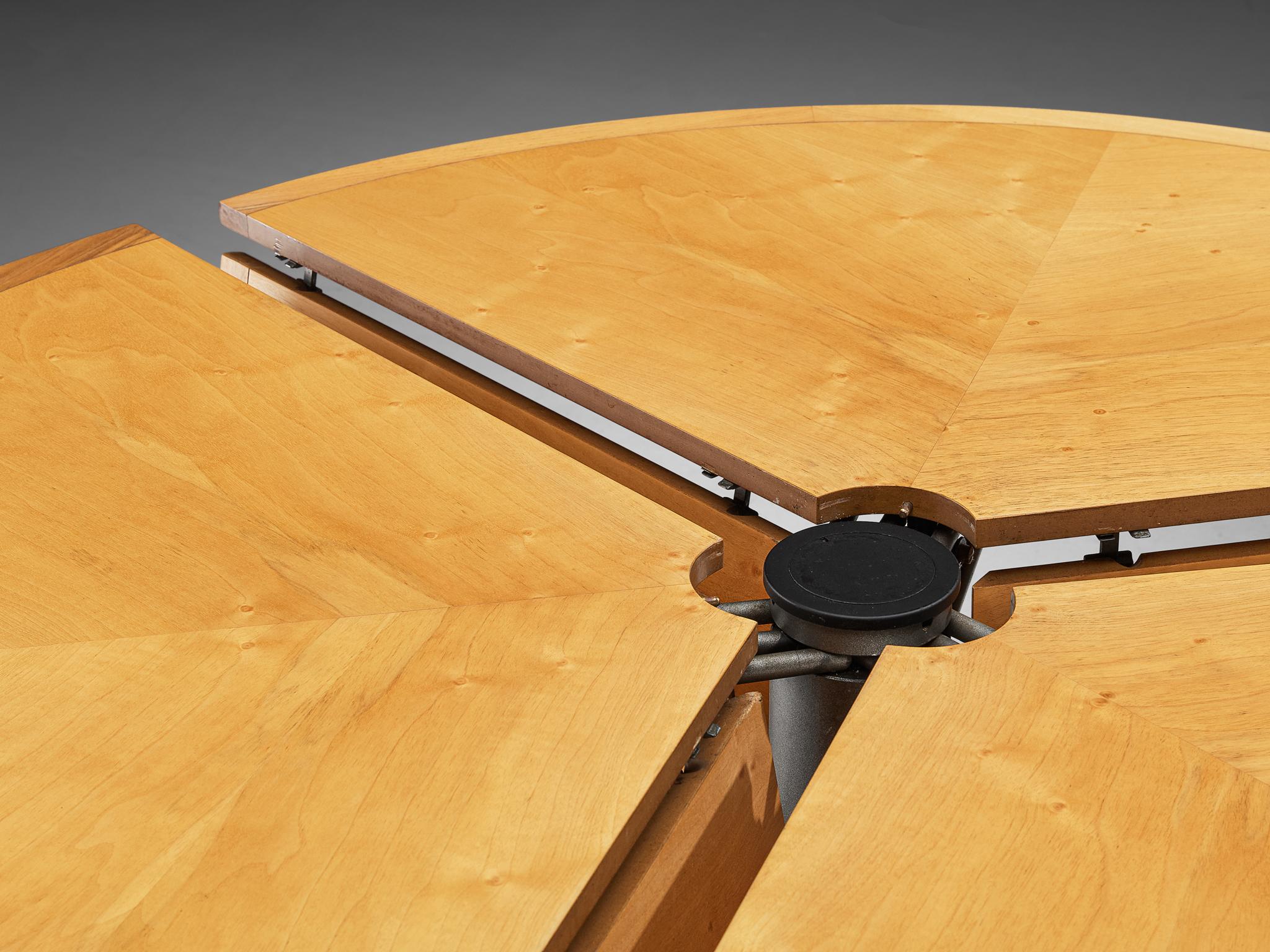 Francesco Fois for Bernini 'Click' Dining Table in Alder Wood and Steel