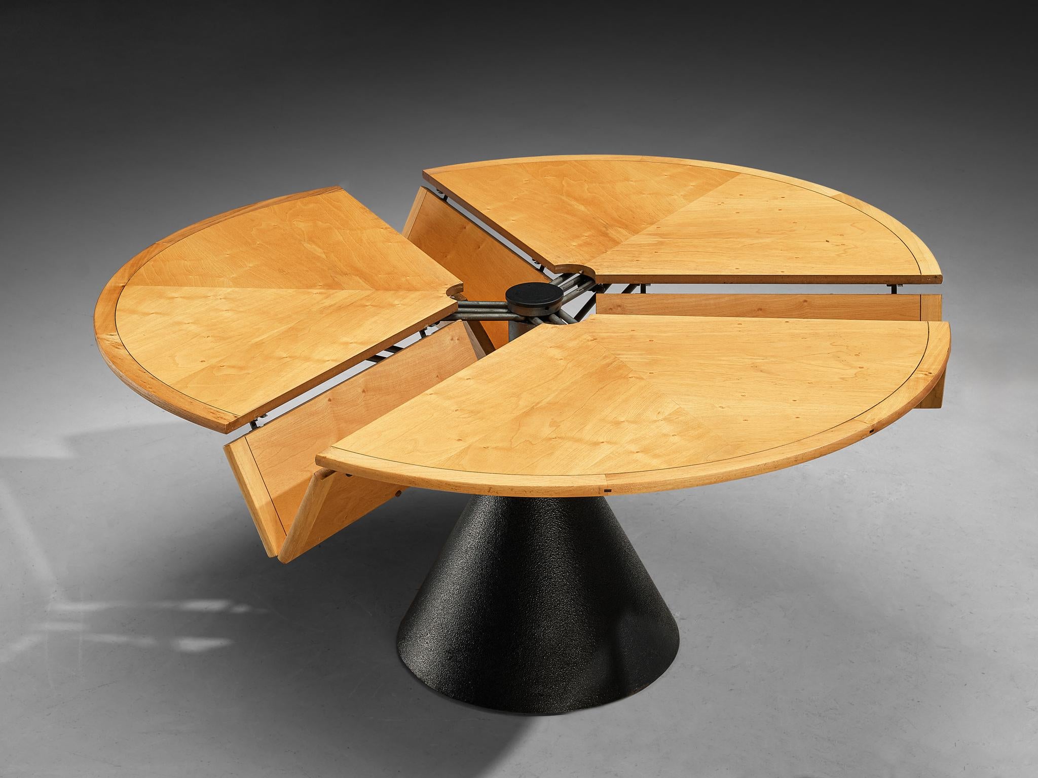 Francesco Fois for Bernini 'Click' Dining Table in Alder Wood and Steel