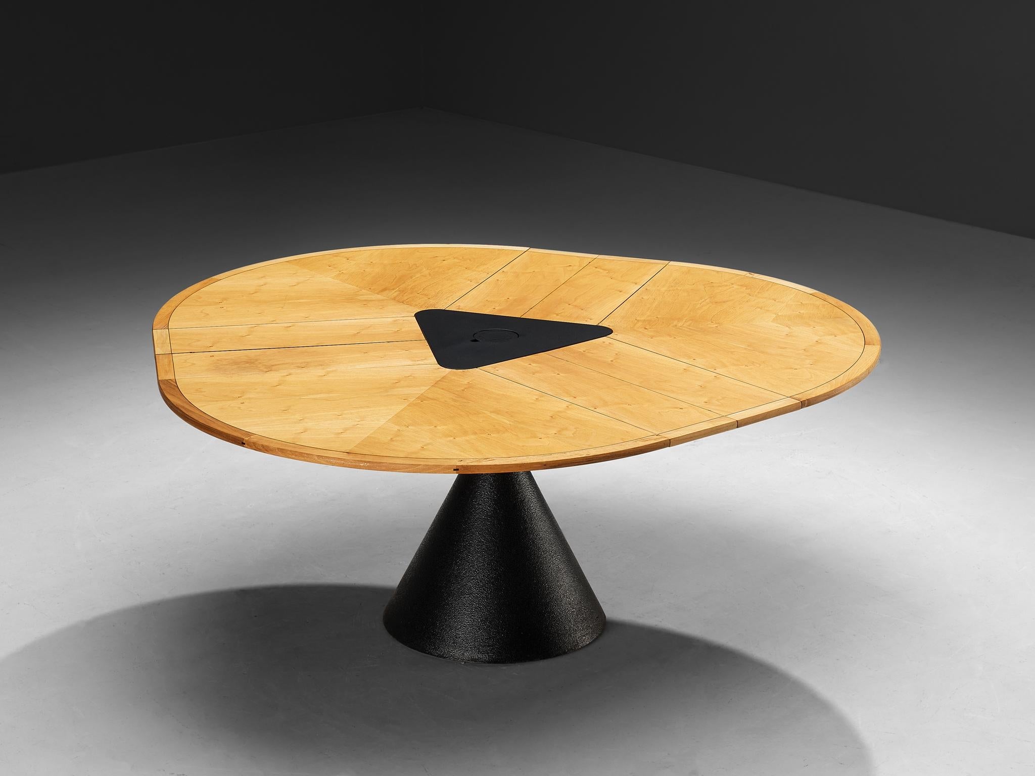 Francesco Fois for Bernini 'Click' Dining Table in Alder Wood and Steel