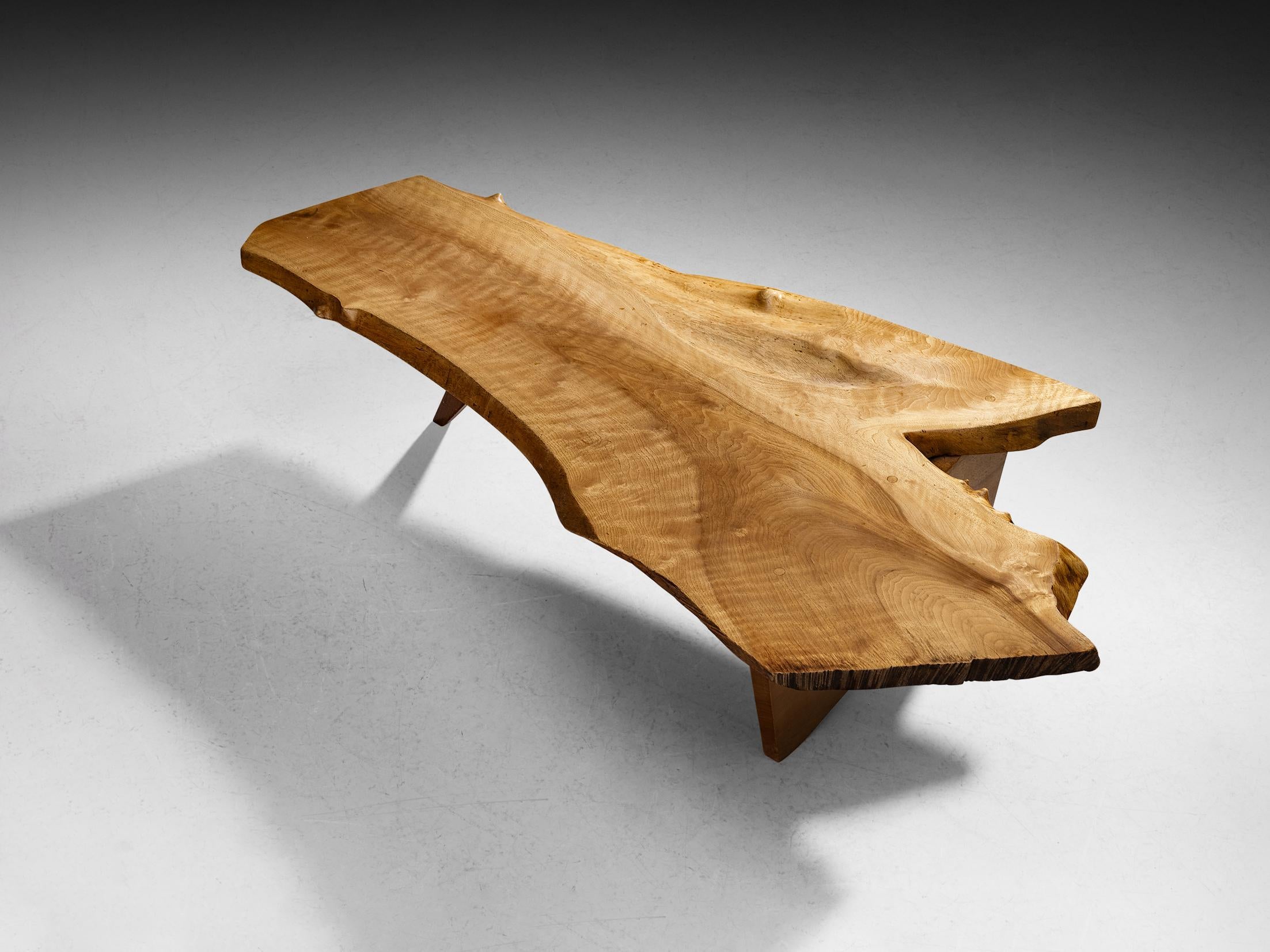 George Nakashima Free Edge 'Slab' Coffee Table in Walnut