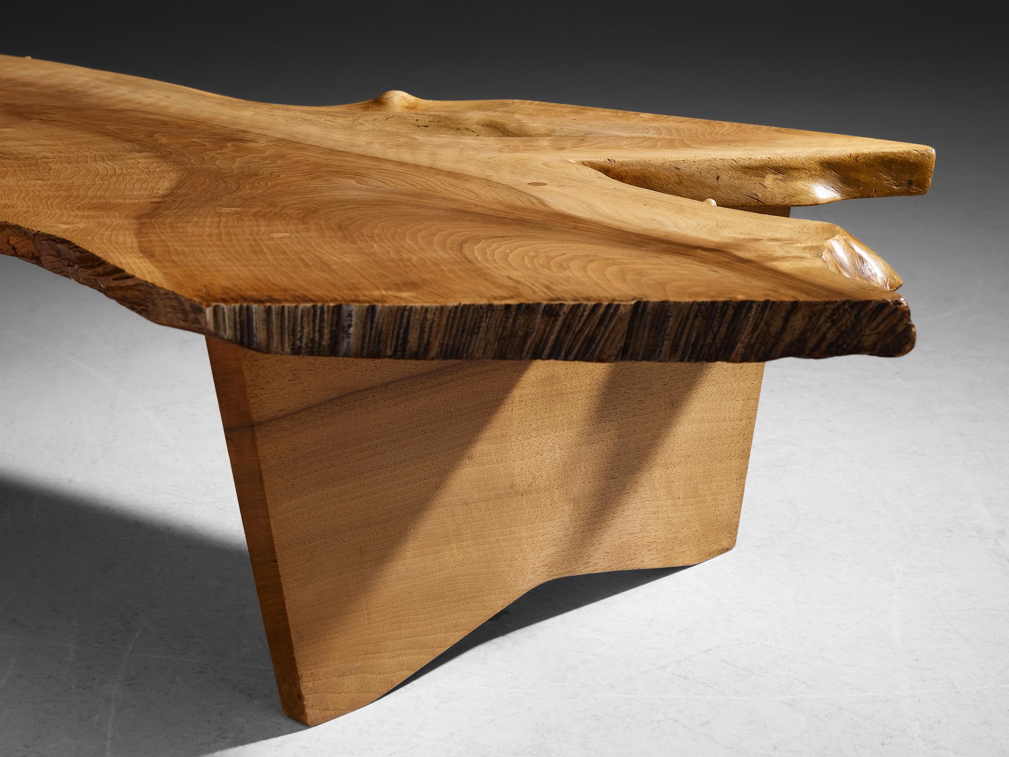 George Nakashima Free Edge 'Slab' Coffee Table in Walnut