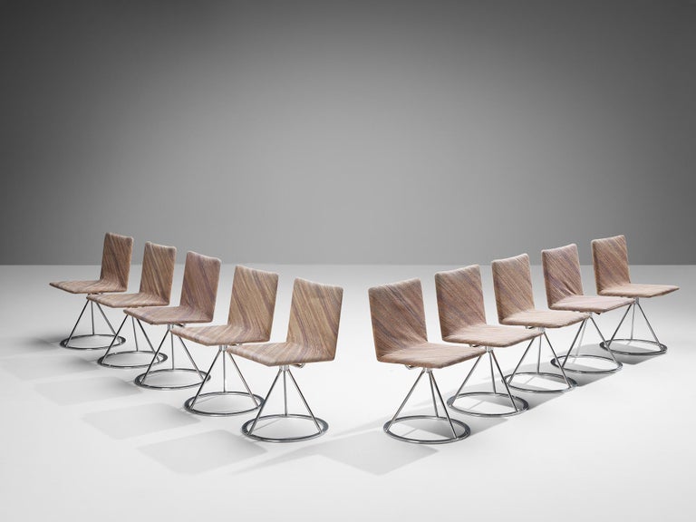 Alberto Salvati & Ambrogio Tresoldi for Saporiti Set of Ten 'Dania' Chairs