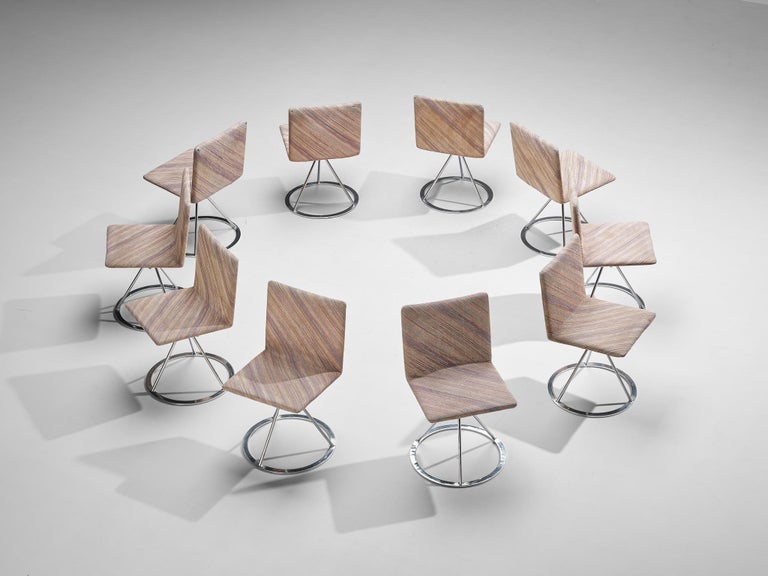 Alberto Salvati & Ambrogio Tresoldi for Saporiti Set of Ten 'Dania' Chairs