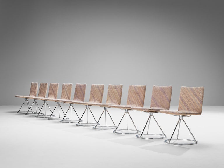 Alberto Salvati & Ambrogio Tresoldi for Saporiti Set of Ten 'Dania' Chairs