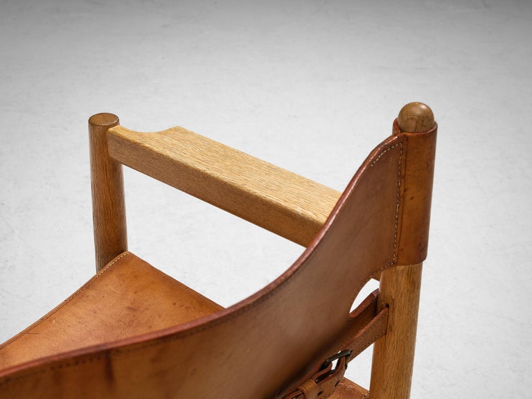 Børge Mogensen for Fredericia Pair of Armchairs in Oak and Leather