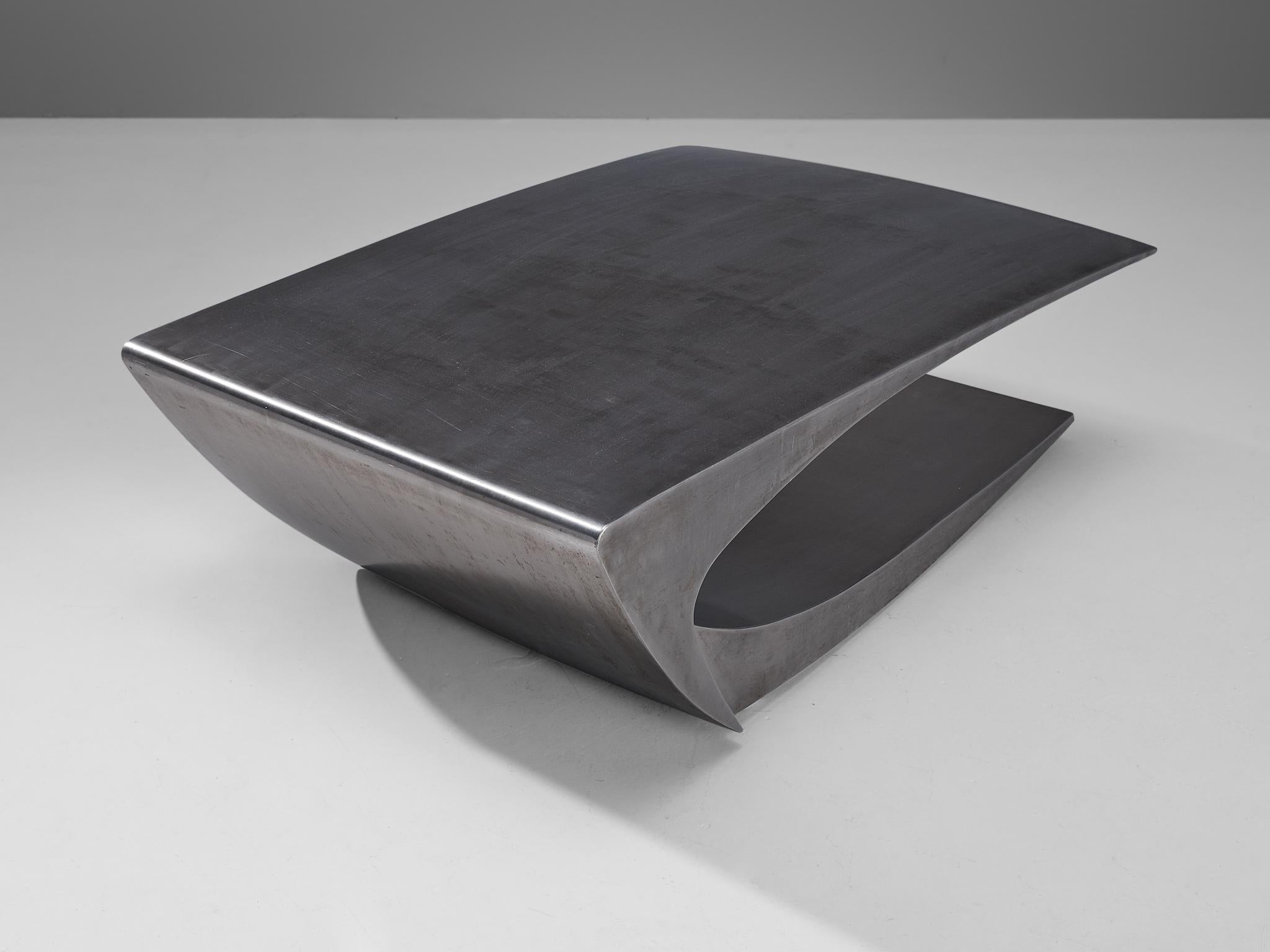 Sleek Coffee Table in Stainless Steel