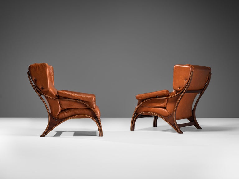 Giampiero Vitelli for Rossi di Albizzate Pair of 'Minore' Easy Chairs