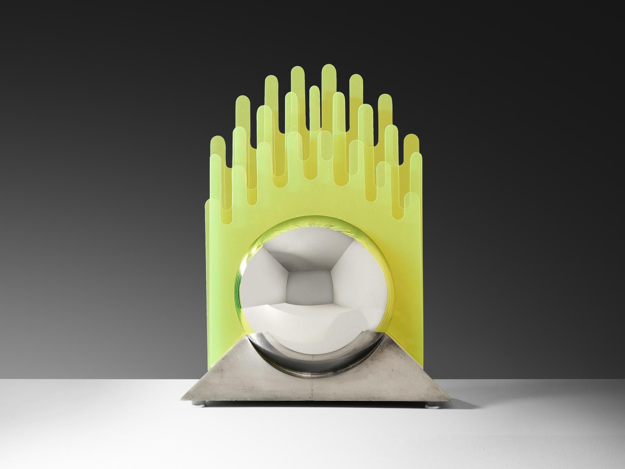 Sergio Giobbi & Patrizia Innocenti 'Sfera' Table Lamp in Yellow Acrylic