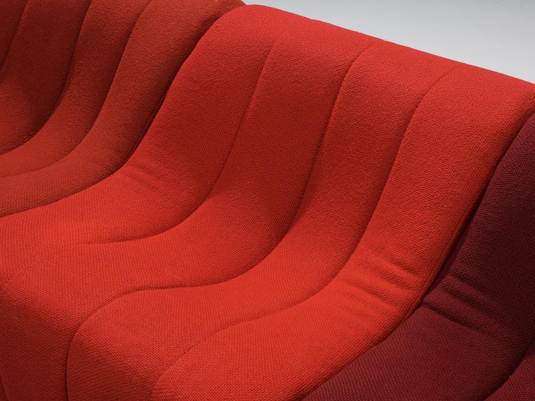 Kwok Hoi Chan for Steiner 'Chromatic' Modular Sofa in Red Purple Colors