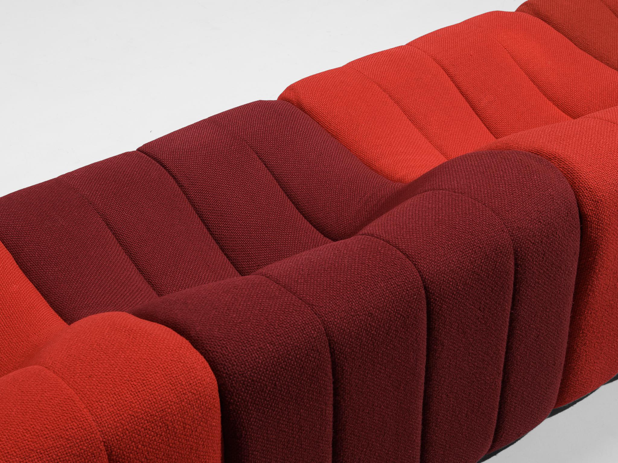 Kwok Hoi Chan for Steiner 'Chromatic' Modular Sofa in Red Purple Colors