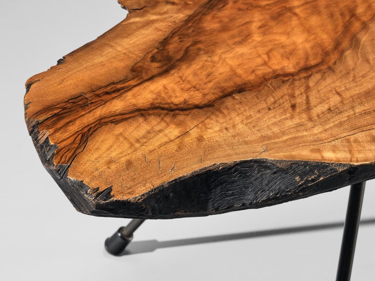 Carl Auböck for Werkstätte Carl Auböck 'Tree' Coffee Table with Walnut Slab