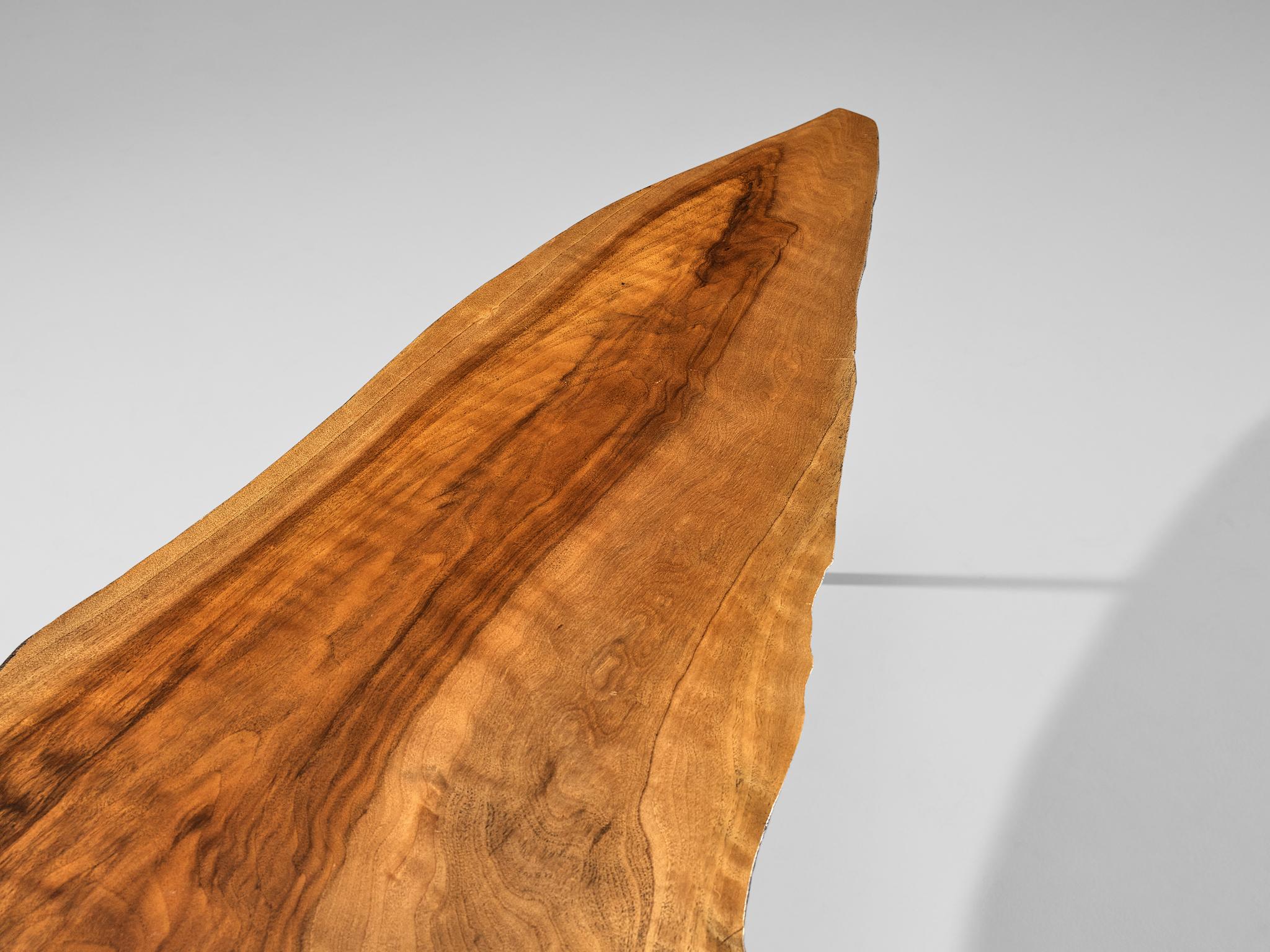 Carl Auböck for Werkstätte Carl Auböck 'Tree' Coffee Table with Walnut Slab