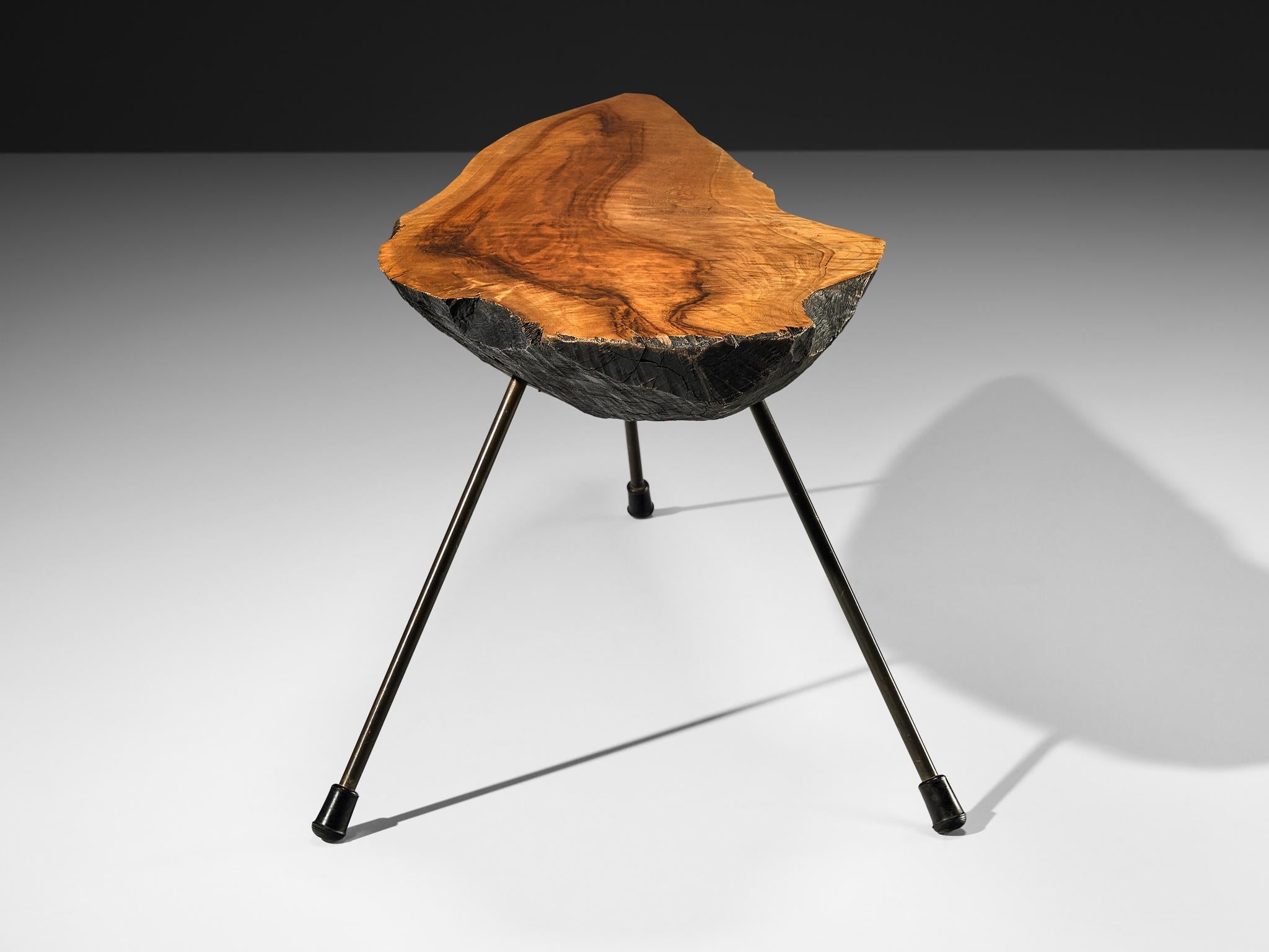 Carl Auböck for Werkstätte Carl Auböck 'Tree' Coffee Table with Walnut Slab