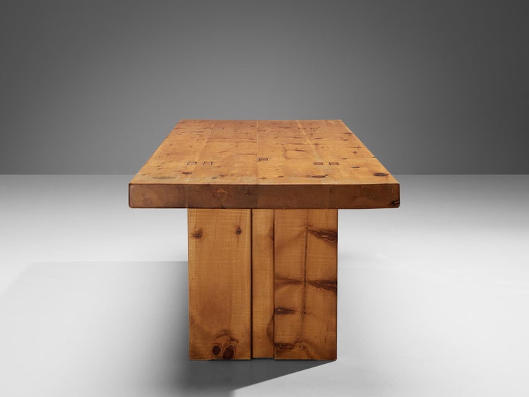 Giuseppe Rivadossi for Officina Rivadossi Large Dining Table in Pine