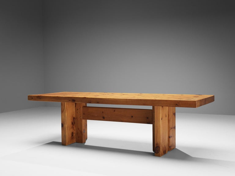 Giuseppe Rivadossi for Officina Rivadossi Large Dining Table in Pine