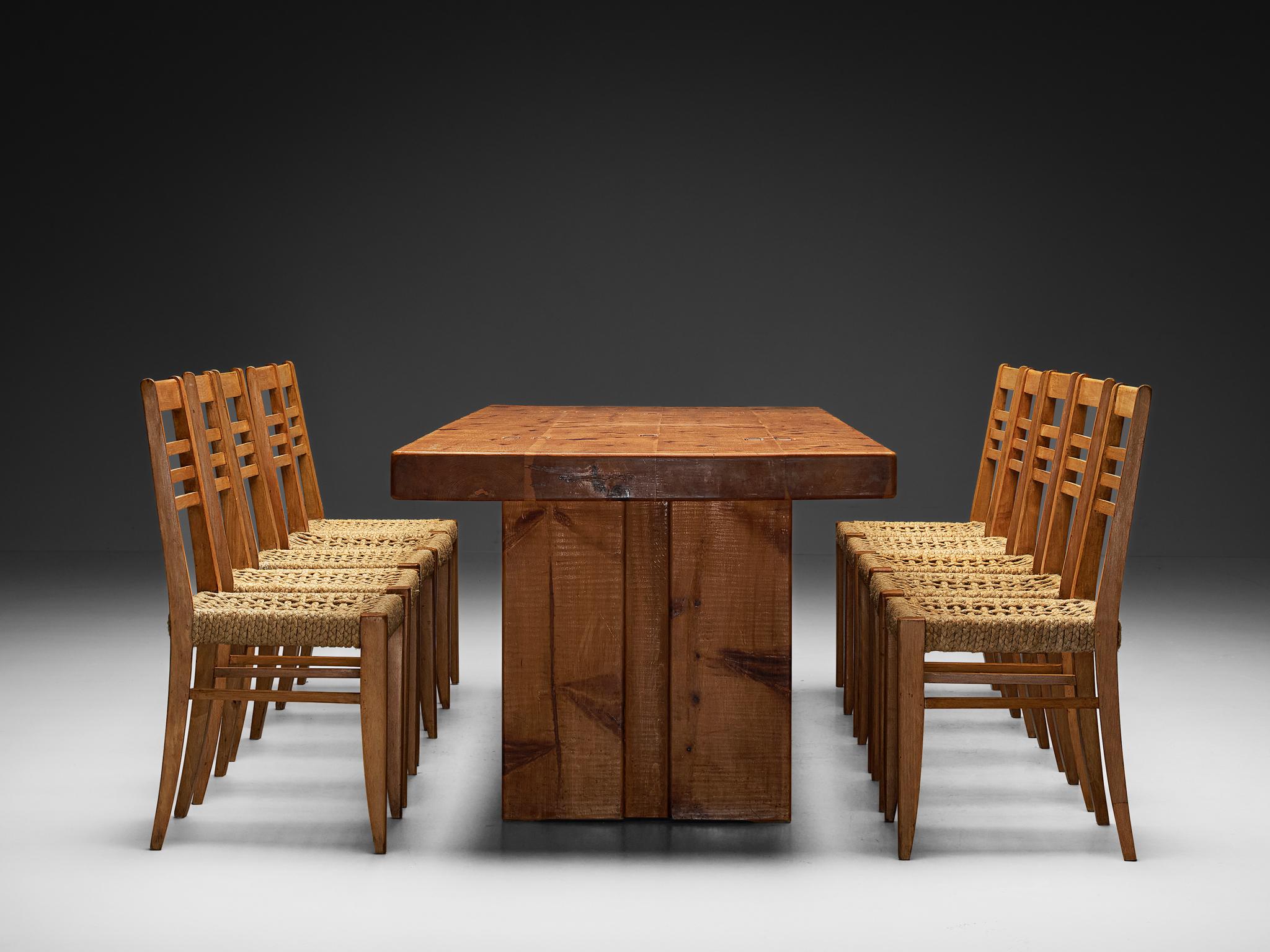 Dining Set with Adrien Audoux & Frida Minet Chairs and Rivadossi Table