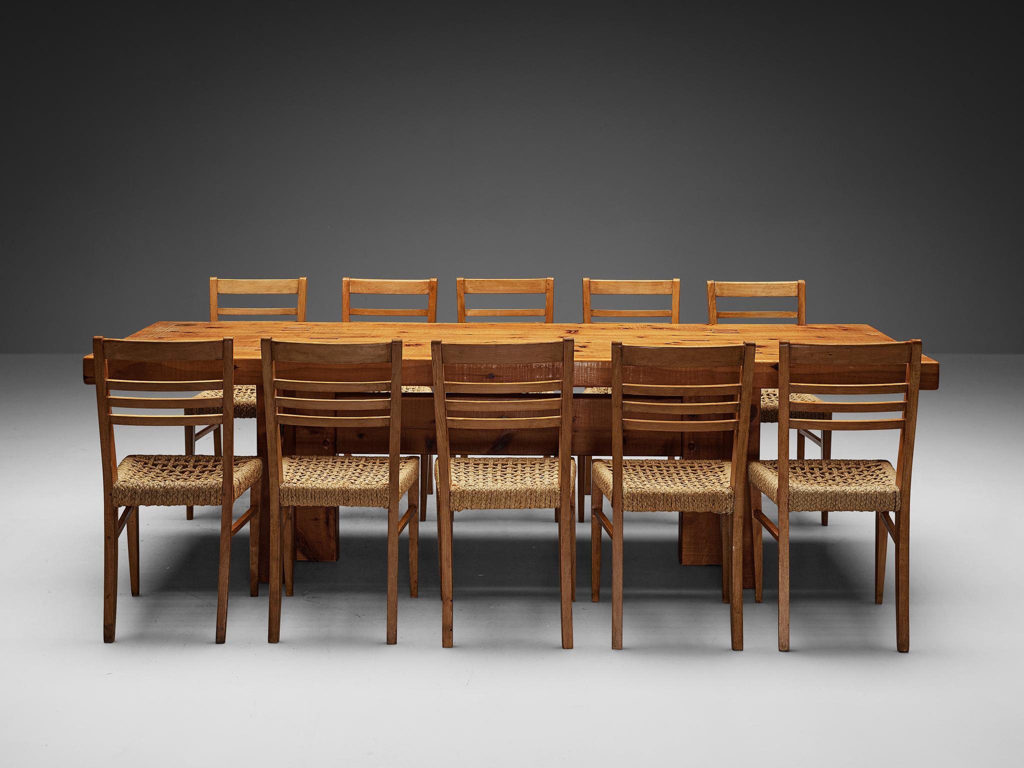 Dining Set with Adrien Audoux & Frida Minet Chairs and Rivadossi Table