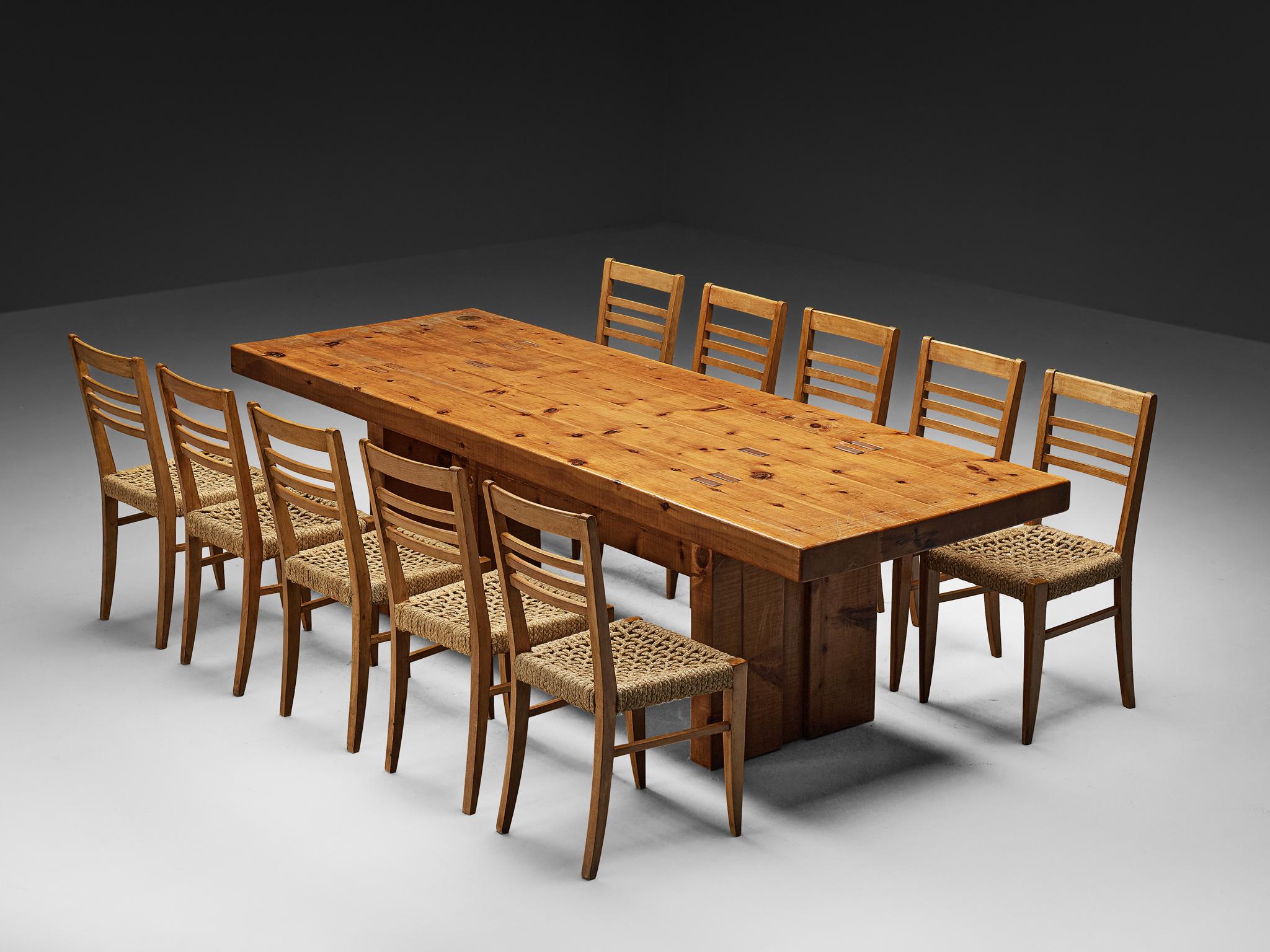 Dining Set with Adrien Audoux & Frida Minet Chairs and Rivadossi Table