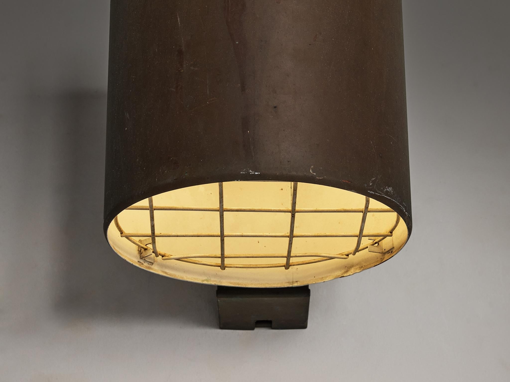 Large Swedish Wall Lights in Patinated Copper