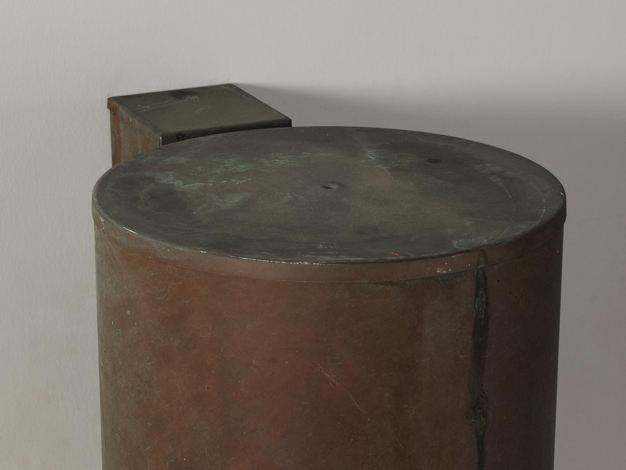 Large Swedish Wall Lights in Patinated Copper