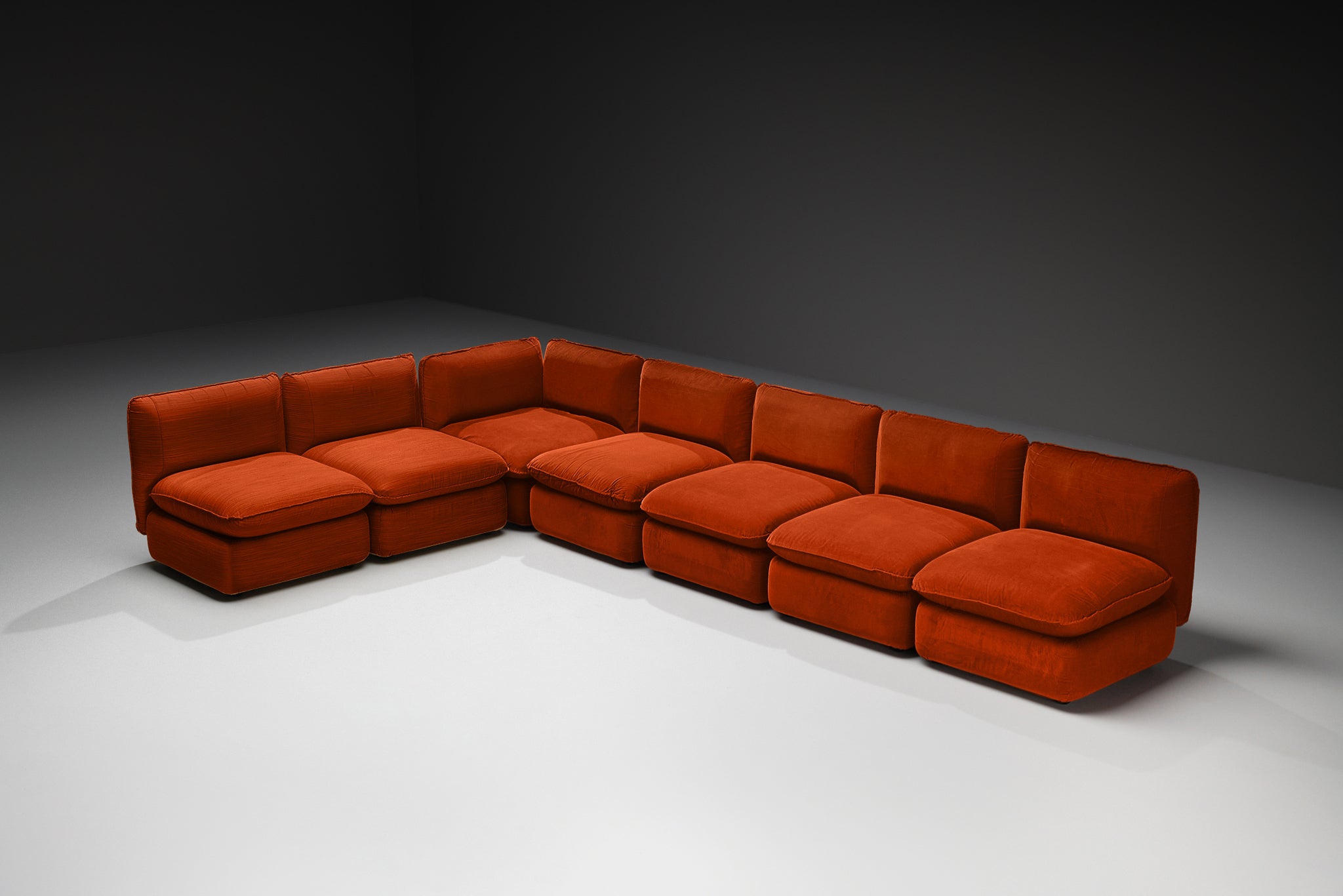 IPE Cavalli Italian Sectional Sofa in Red Upholstery