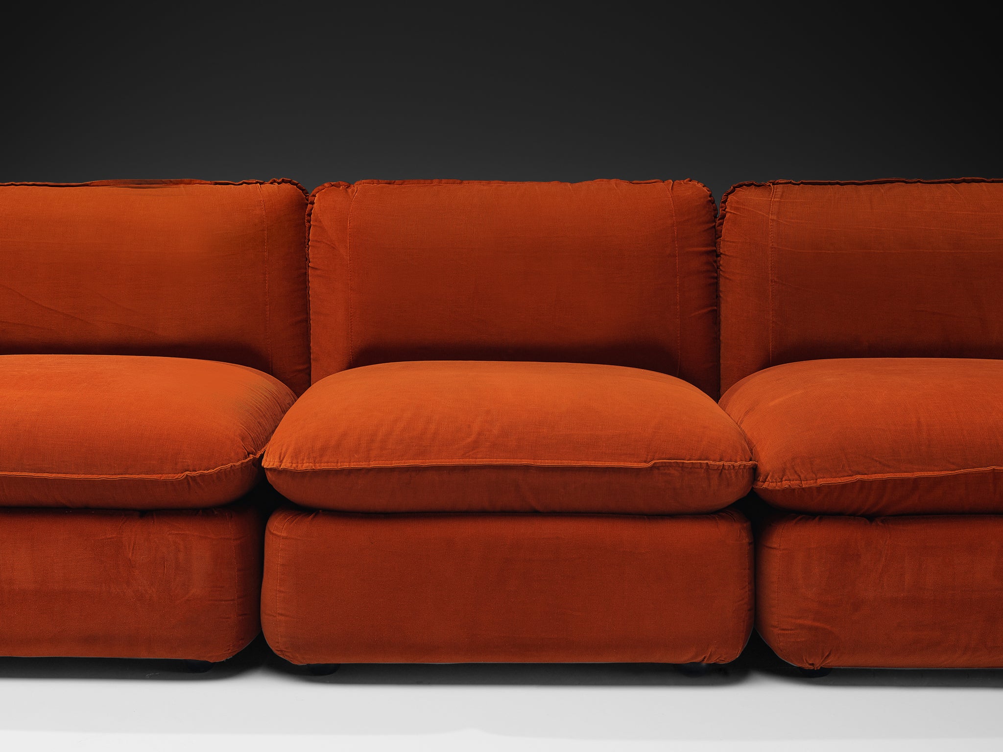 IPE Cavalli Italian Sectional Sofa in Red Upholstery