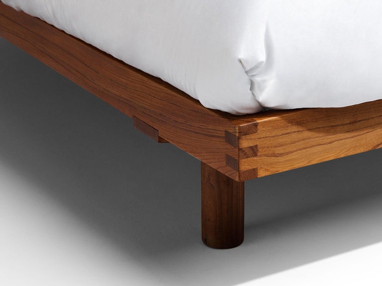 Early Pierre Chapo 'Godot' Queen Bed in Solid Elm