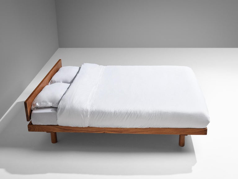 Early Pierre Chapo 'Godot' Queen Bed in Solid Elm