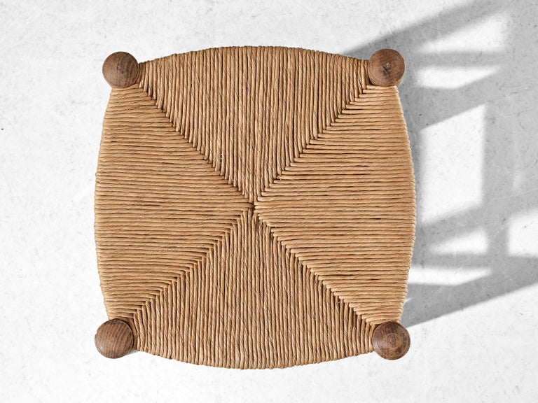 Charlotte Perriand Stool in Ash and Straw