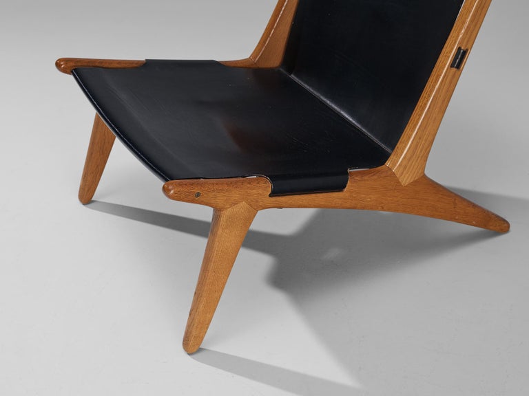 Uno & Östen Kristiansson for Luxus Pair of Hunting Chairs in Leather