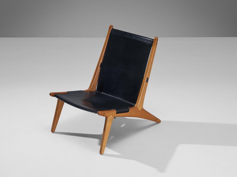 Uno & Östen Kristiansson for Luxus Pair of Hunting Chairs in Leather