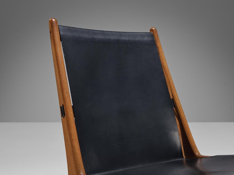 Uno & Östen Kristiansson for Luxus Pair of Hunting Chairs in Leather