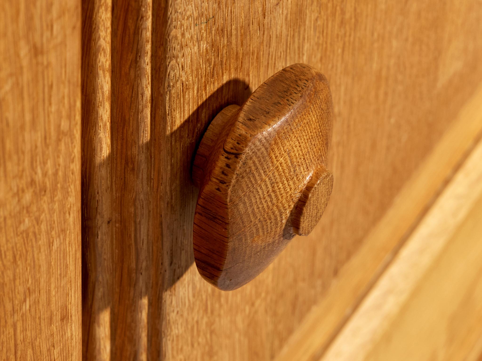 Guillerme & Chambron Large Cabinet or Wardrobe in Solid Oak