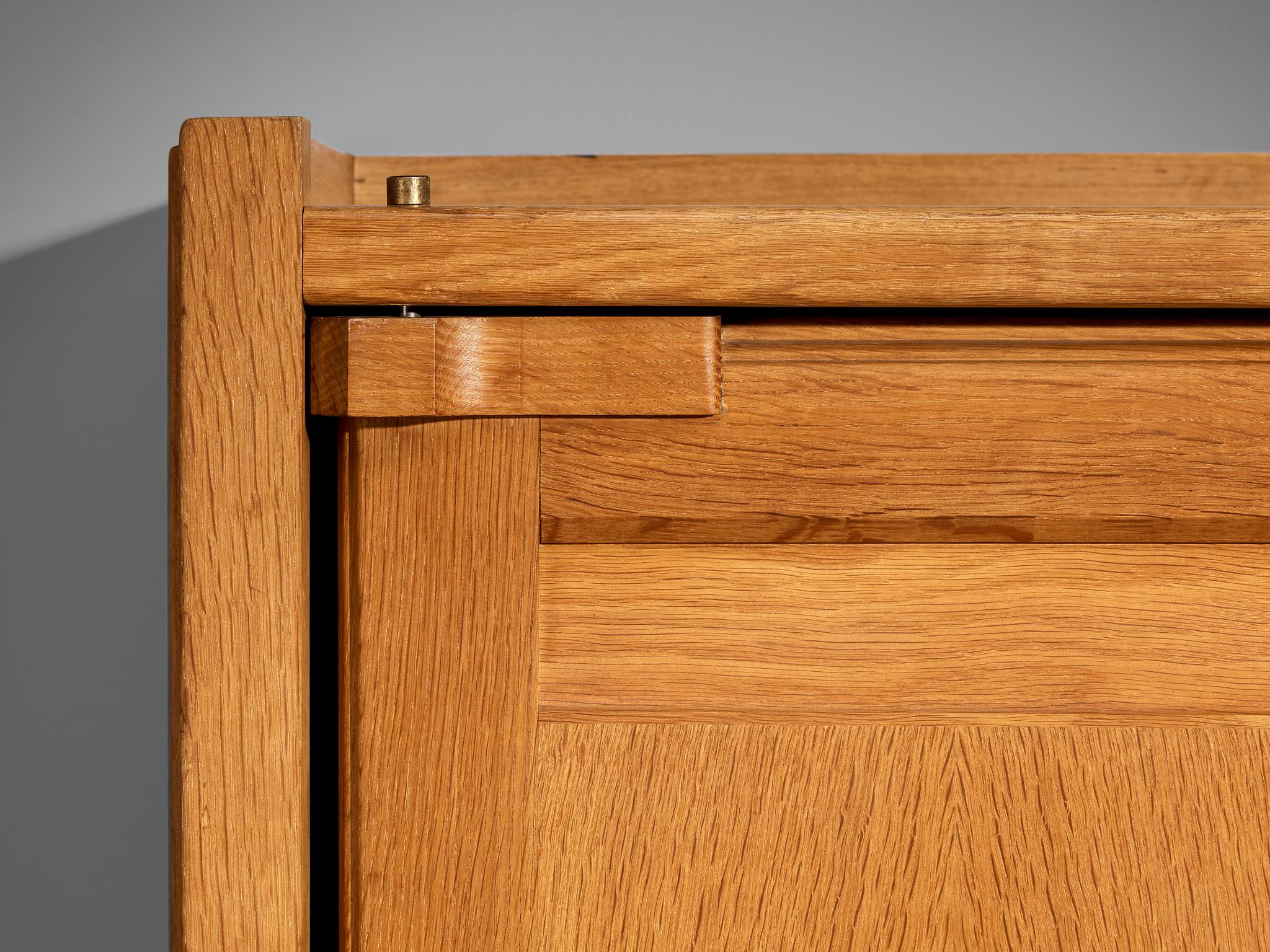 Guillerme & Chambron Large Cabinet or Wardrobe in Solid Oak