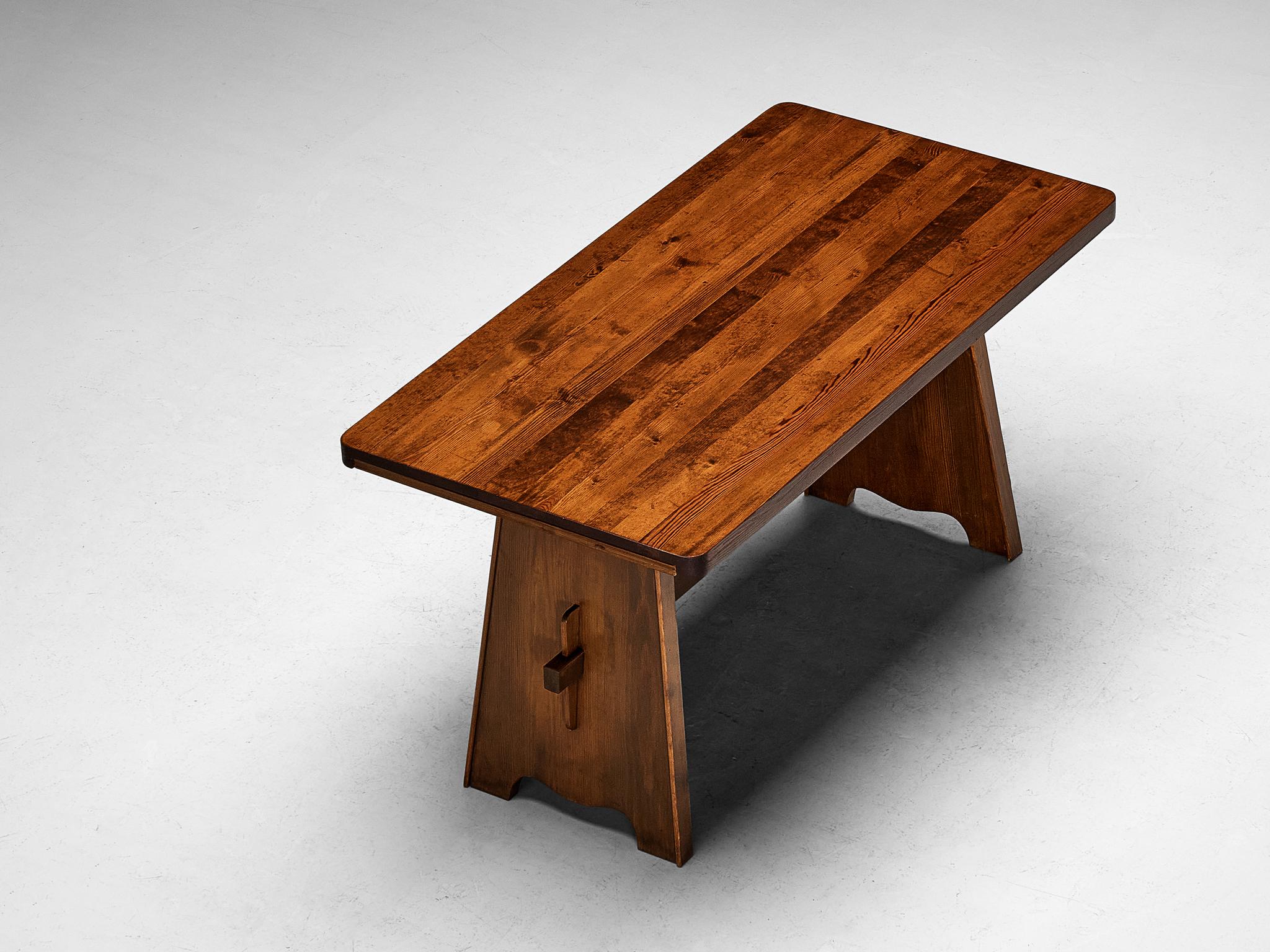 Scandinavian Rustic Dining Table in Pine