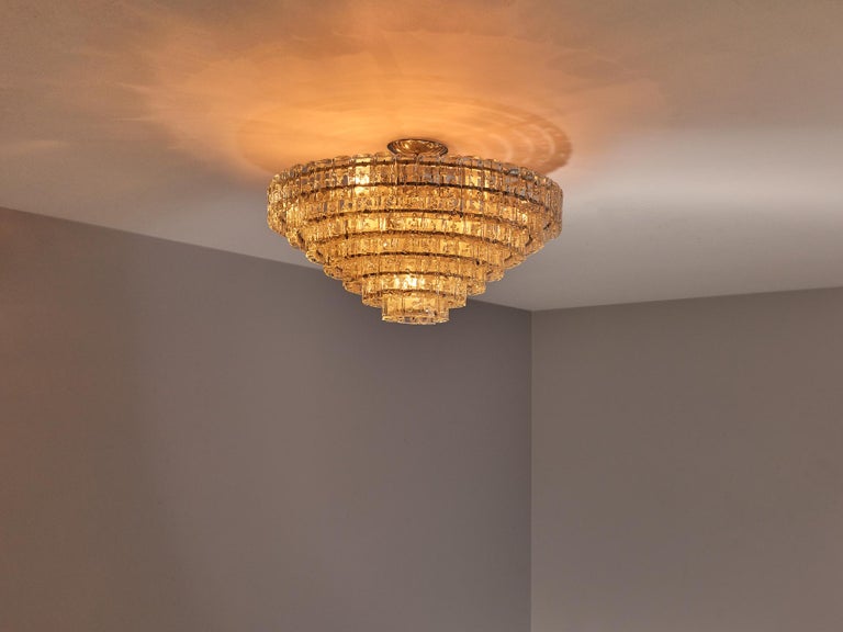 Large Chandelier with Rectangular Glass Shades 97cm / 38.19in.