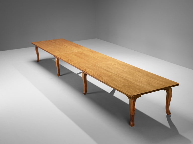 Danish Conference or Large Dining Table in Mahogany and Pine