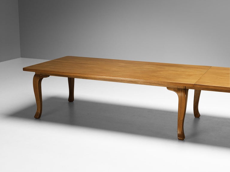 Danish Conference or Large Dining Table in Mahogany and Pine