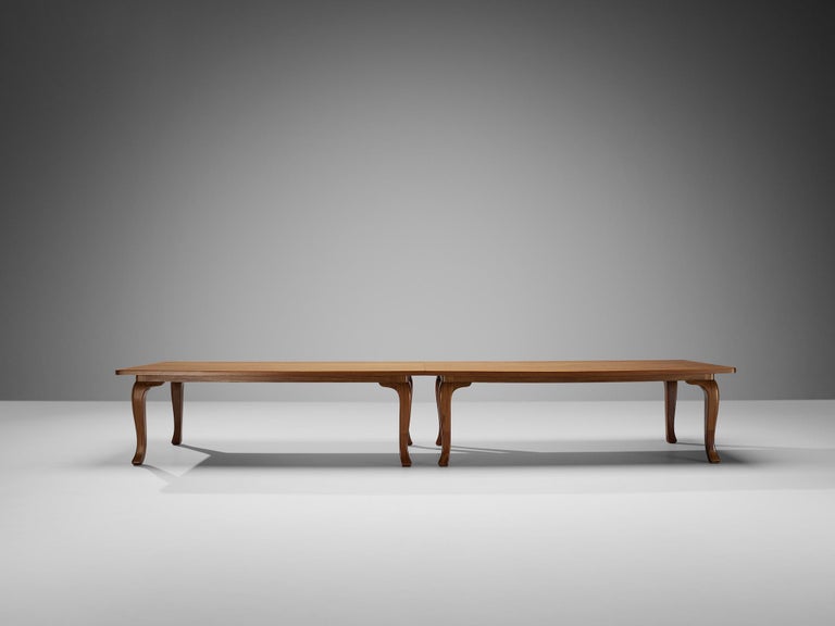 Danish Conference or Large Dining Table in Mahogany and Pine