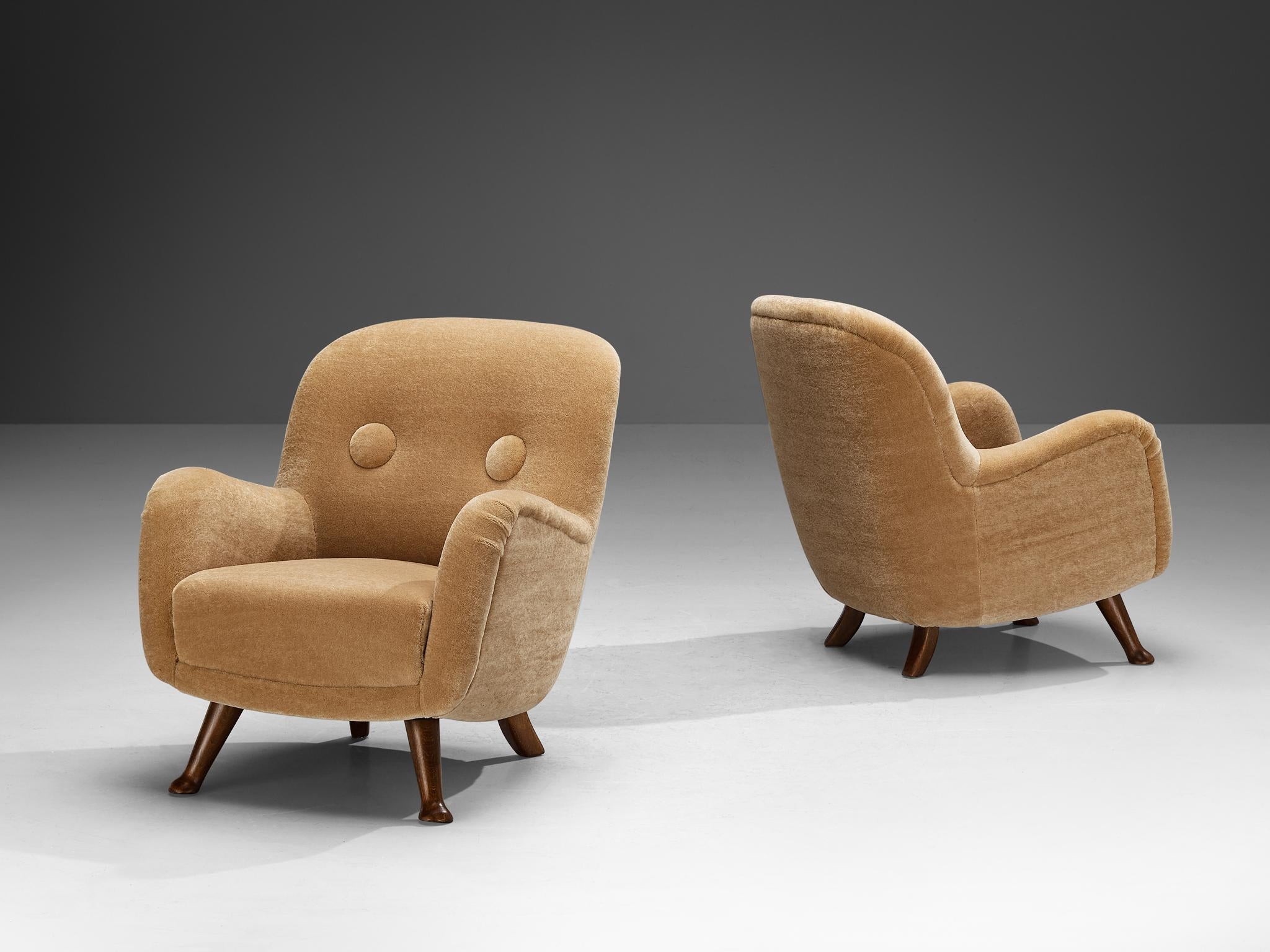 Berga Mobler Lounge Chairs in Beige Teddy